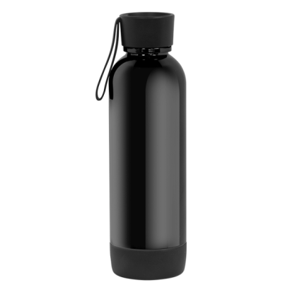 Custom Lite-Up Water Bottle - 22 oz - Black