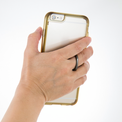 Custom Infinite Phone Ring with Logo - On Hand