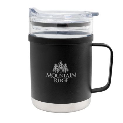 Custom 15 Oz. Morgan Stainless Steel Mug - Black