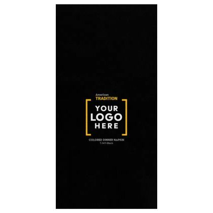 Custom Colored Dinner Napkins - Black