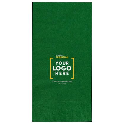 Custom Colored Dinner Napkins - Green