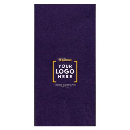 Custom Colored Dinner Napkins - Purple