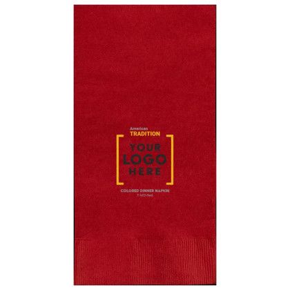 Custom Colored Dinner Napkins - Red