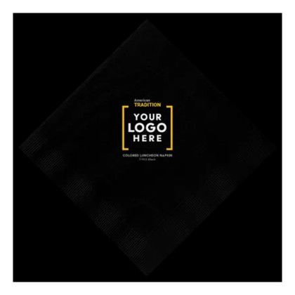 Custom Colored Luncheon Napkins - Black