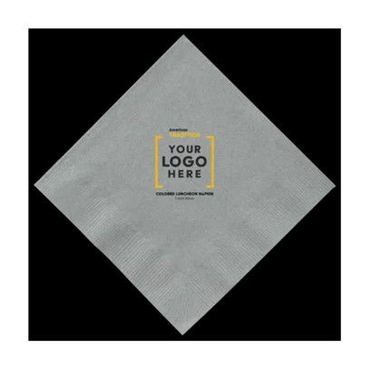 Custom Colored Luncheon Napkins - Silver