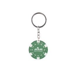 Custom Poker Chip Keychains - Green