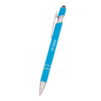 Custom Roslin Incline Stylus Pen - Neon Blue