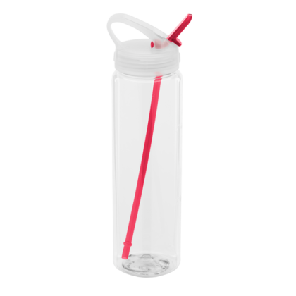 Custom Water Bottle with Flip Up Spout - 32 oz - Red