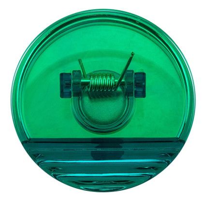 Custom Small Round Bag Clip with Magnet - Translucent Green