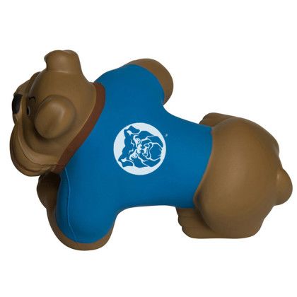 Custom Bull Dog Stress Reliever with Logo Imprint