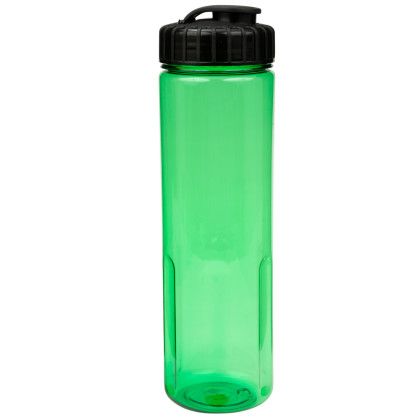 Custom 24oz Prestige Bottle with Flip Top Lid - Translucent Green