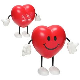 Custom Valentine Heart Stress Reliever with Logo Imprint