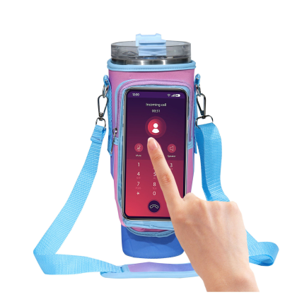 Custom Cocona Water Bottle Pouch - Gradient Purple