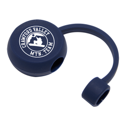 Custom Recycled Silicone Straw Topper - Navy