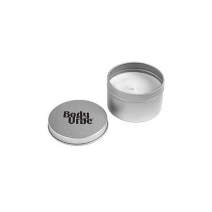 Custom 4 Oz Silver Round Tin Candle 