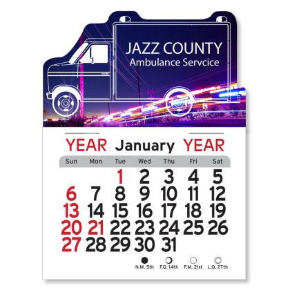 Peel-N-Stick® Calendar - Ambulance - Full Color