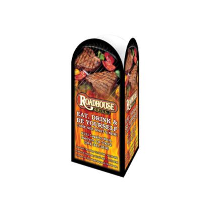 Custom 8 1/2" x 4" Rounded Top Table Tent with Logo