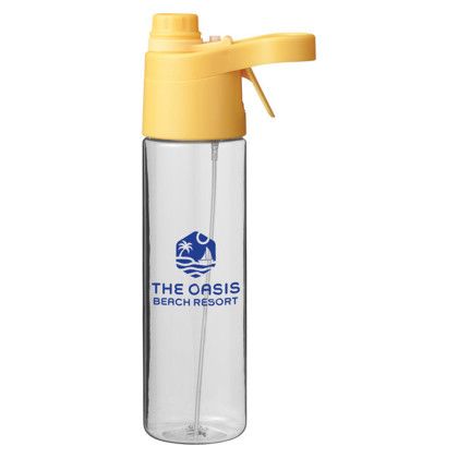 Custom Belle Mare 20oz Misting Water Bottle - Sunshine