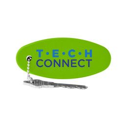 Custom Floating Foam Key Chain - Lime Green