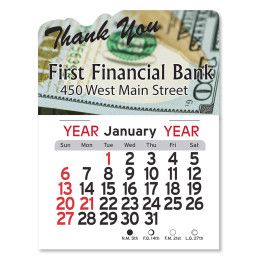 Peel-N-Stick® Calendar - Thank You