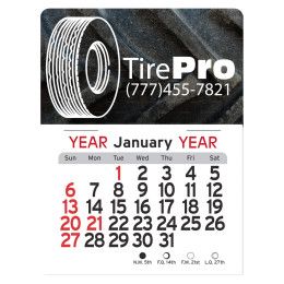 Peel-N-Stick® Calendar - Tire 