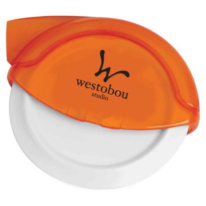 Supreme Pizza Cut-It Promotional Custom Imprinted With Logo - Transluscent Ornge