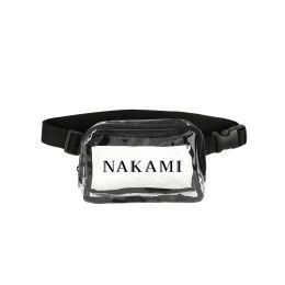 Custom Anywhere Clear Belt Bag -  Clear with Black