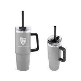 Custom 30 Oz. Intrepid Recycled Stainless Steel Tumbler - Gray