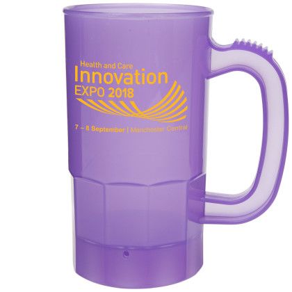 Custom 14 oz Plastic Stein - Translucent Purple