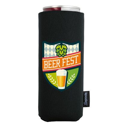 Custom Collapsible Slim Can Cooler - Black