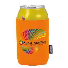 Custom Koozie Collapsible Neoprene Can Cooler - Electric Orange - Added Fee for Full-Color Imprint Custom Koozie Collapsible Neoprene Can Cooler - Electric Orange - Added Fee for Full-Color Imprint