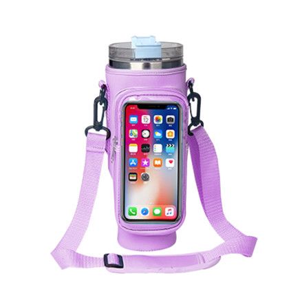 Custom Cocona Water Bottle Pouch - Purple