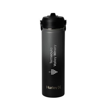 Custom Hurley Oasis 20 oz. Vacuum Insulated Water Bottle - Navy