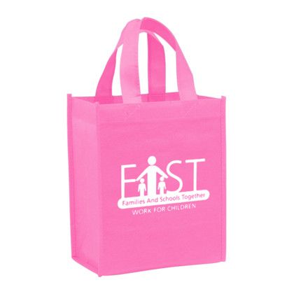 Custom Awareness Pink Non-Woven Tote Bag with Logo Imprint