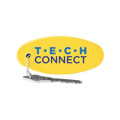 Custom Floating Foam Key Chain - Yellow