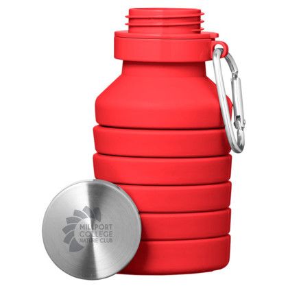 Custom Prisma 18oz Collapsible Water Bottle - Liberty Red
