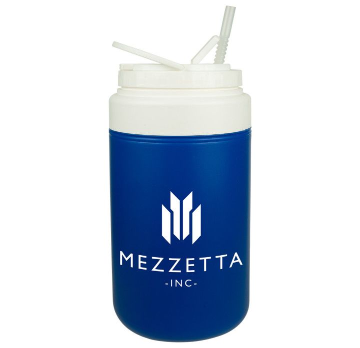 Custom 64oz. Insulated Glacier Cooler Jug with Straw