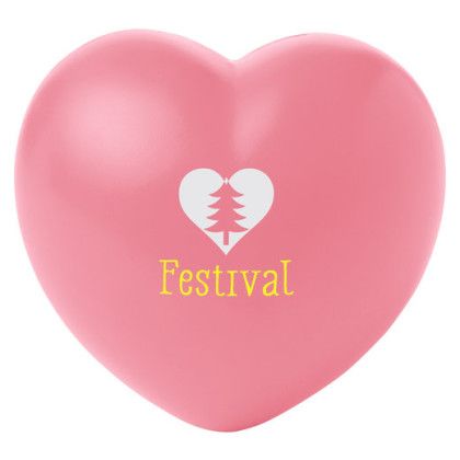 Custom Heart Shaped Stress Relief Toys | Custom Foam Stress Toys - Pink