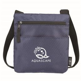 Custom RPET Mini Messenger Bag / Crossbody With Adjustable Strap - Navy