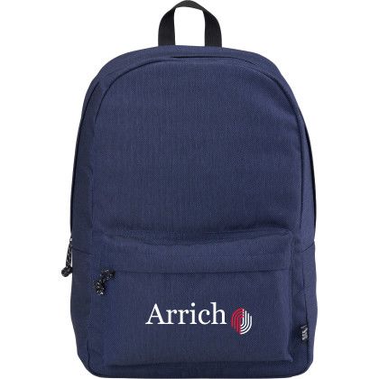 Custom Vila Recycled 15" Computer Backpack - Embroidery - Navy