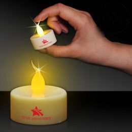 Custom Custom LED Tea Light Candle with Logo - 1 1/2 Inch with Logo