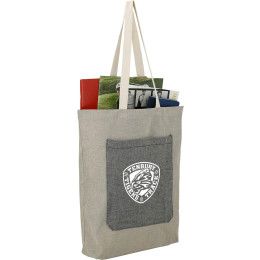 Custom Recycled Cotton Pocket Tote - Embroidery - Storage