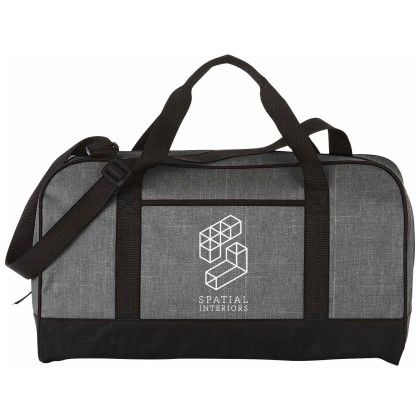 Custom Heather 18" Duffle Bag - Embroidered - Graphite