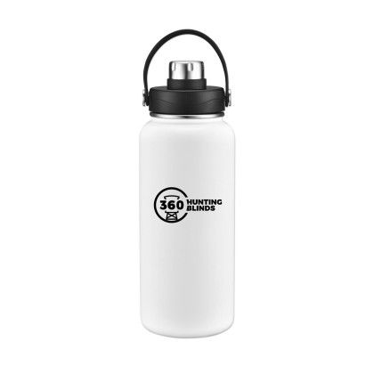 Custom 34 Oz Vacuum Water Bottle - White