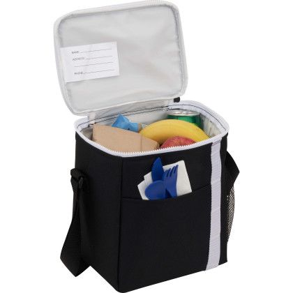 Custom Accent Recycled 12 Can Lunch Cooler - Embroidered - Black - Storage