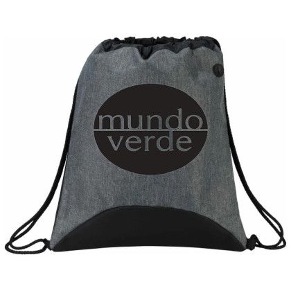 Custom Urban Drawstring Bag - Silk Screen - Graphite