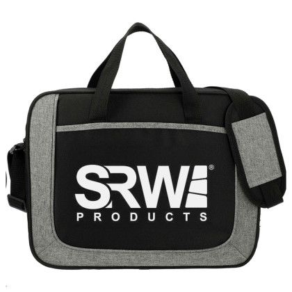 Custom Dolphin Business Briefcase - Screen Print - Graphite