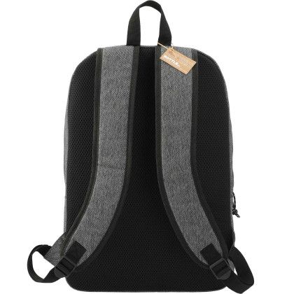 Custom Vila Recycled 15" Computer Backpack - Graphite - Back View
