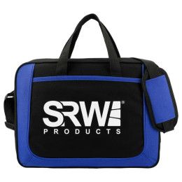 Custom Dolphin Business Briefcase - Screen Print - Blue with Black