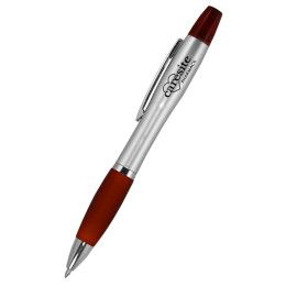 Custom Elite Pen with Matching Color Highlighter Combo - Red